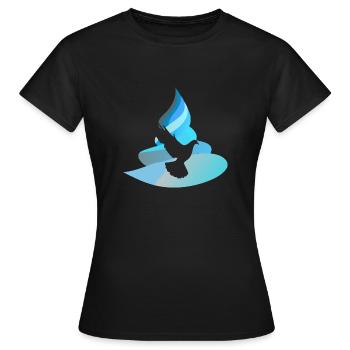Colombe de la Paix Colombe Oeuf de Colombe - T-shirt Femme - noir - Devant - AI Model Female 172 dark (172cm)