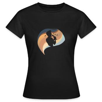 Gesang Karaoke Stimme - Frauen T-Shirt - Schwarz - Vorne - AI Model Female 172 dark (172cm)