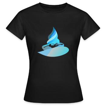 Schwimmer Scuba Brustschwimmen - Frauen T-Shirt - Schwarz - Vorne - AI Model Female 172 dark (172cm)