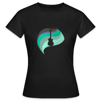 Bassiste, Guitare Hardrock - T-shirt Femme - noir - Devant - AI Model Female 172 dark (172cm)