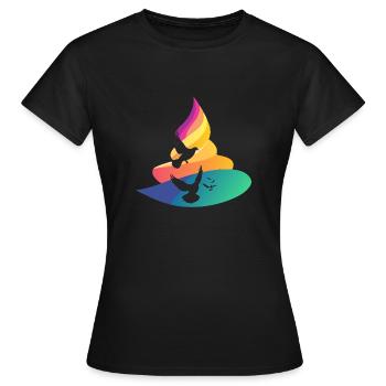 Colombe de la Paix Colombe - T-shirt Femme - noir - Devant - AI Model Female 172 dark (172cm)