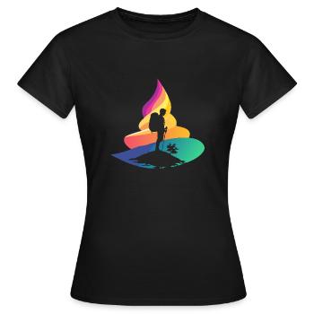 Wanderung Wanderer - Frauen T-Shirt - Schwarz - Vorne - AI Model Female 172 dark (172cm)
