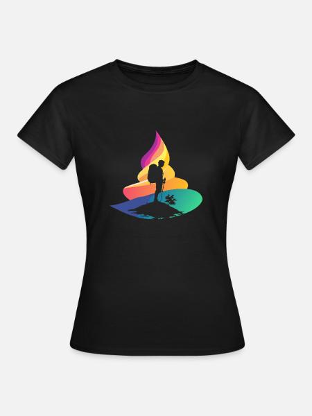 Wanderung Wanderer - Frauen T-Shirt - Schwarz