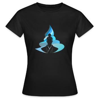 Ninja Schwert - Frauen T-Shirt - Schwarz - Vorne - AI Model Female 172 dark (172cm)