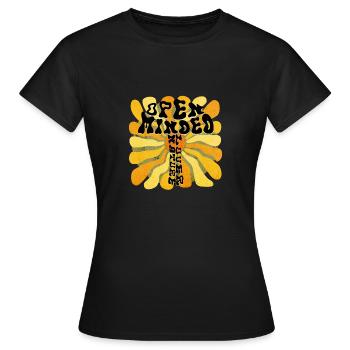Open minded - Frauen T-Shirt - Schwarz - Vorne - AI Model Female 172 dark (172cm)