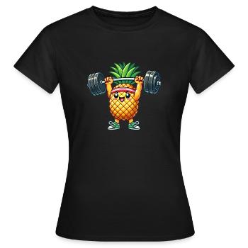 Starke Ananas - Fitness Edition - Frauen T-Shirt - Schwarz - Vorne - AI Model Female 172 dark (172cm)