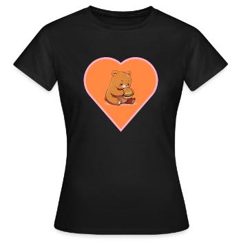 Bjørn adore les hamburgers - T-shirt Femme - noir - Devant - AI Model Female 172 dark (172cm)