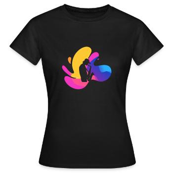 Instrument à vent Saxophone - T-shirt Femme - noir - Devant - AI Model Female 172 dark (172cm)