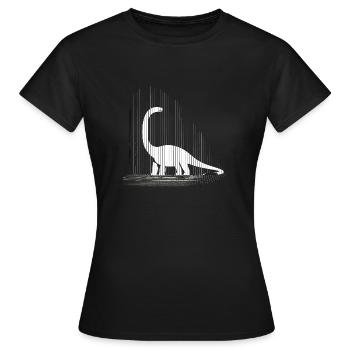 Dinosaures dinosaures dinosaures brachiosaures - T-shirt Femme - noir - Devant - AI Model Female 172 dark (172cm)