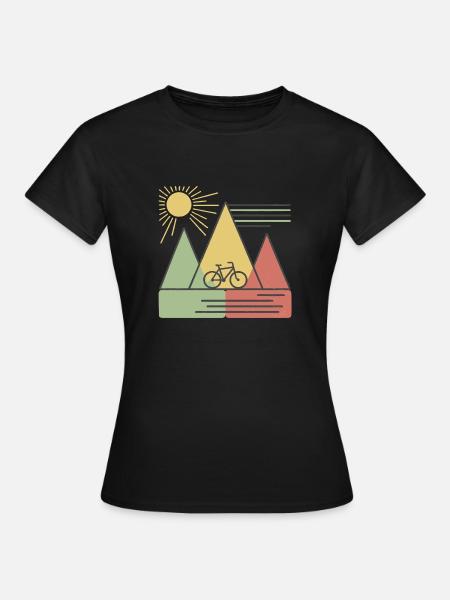 Radtouren - Frauen T-Shirt - Schwarz
