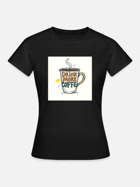Drink Coffee - Frauen T-Shirt - Schwarz