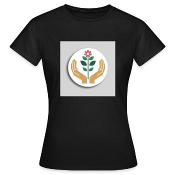 Logo zur Förderung des Wachstums - Frauen T-Shirt - Schwarz - Vorne - AI Model Female 172 dark (172cm)