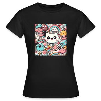Sweet Toons Full - Women's T-Shirt - black - Front - AI Model Female 172 dark (172cm)