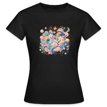 Magic World - Frauen T-Shirt - Schwarz - Vorne - AI Model Female 172 dark (172cm)