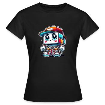 Cool Dude - Frauen T-Shirt - Schwarz - Vorne - AI Model Female 172 dark (172cm)