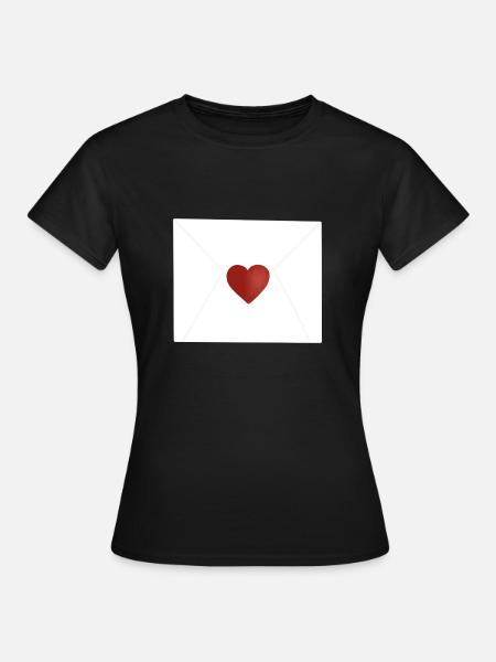 Liebesbrief - Frauen T-Shirt - Schwarz