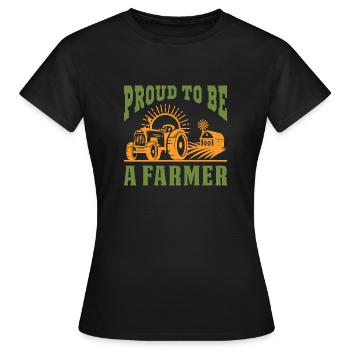 Vie à la ferme Farmer auer Cadeau Dicton Vie à la campagne - T-shirt Femme - noir - Devant - AI Model Female 172 dark (172cm)