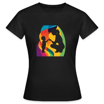 Kindermädchen Erziehung Copy - Frauen T-Shirt - Schwarz - Vorne - AI Model Female 172 dark (172cm)