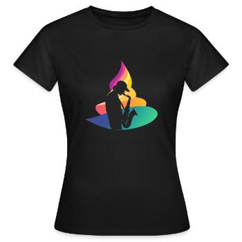 Jazz Blaskapelle - Frauen T-Shirt - Schwarz - Vorne - AI Model Female 172 dark (172cm)