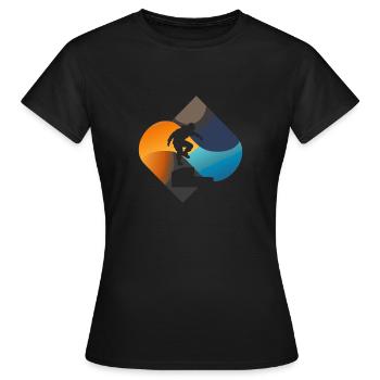 Parkourläufer Akrobatik Stuntman - Frauen T-Shirt - Schwarz - Vorne - AI Model Female 172 dark (172cm)