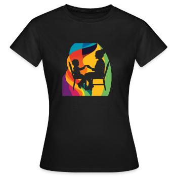 Kindermädchen Kindergeschichte Elternzeit - Frauen T-Shirt - Schwarz - Vorne - AI Model Female 172 dark (172cm)