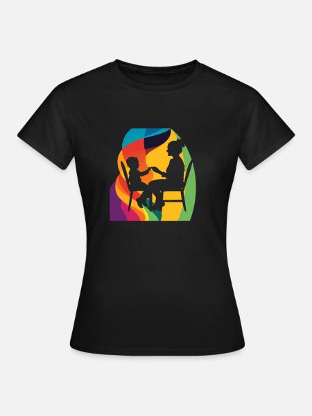 Kindermädchen Kindergeschichte Elternzeit - Frauen T-Shirt - Schwarz