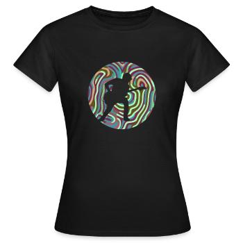Elektrogitarre Hardrock Shouter - Frauen T-Shirt - Schwarz - Vorne - AI Model Female 172 dark (172cm)