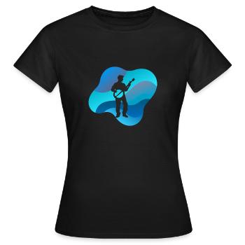 Guitare Banjo Folk - T-shirt Femme - noir - Devant - AI Model Female 172 dark (172cm)