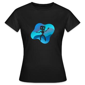 Robotik Robotics Cyborg - T-shirt Femme - noir - Devant - AI Model Female 172 dark (172cm)