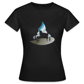 Pianiste École de musique Orchestre - T-shirt Femme - noir - Devant - AI Model Female 172 dark (172cm)