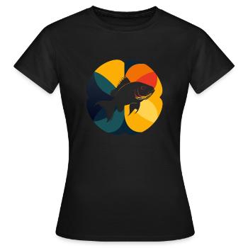 Pêche à la perche Pêche à la perche - T-shirt Femme - noir - Devant - AI Model Female 172 dark (172cm)