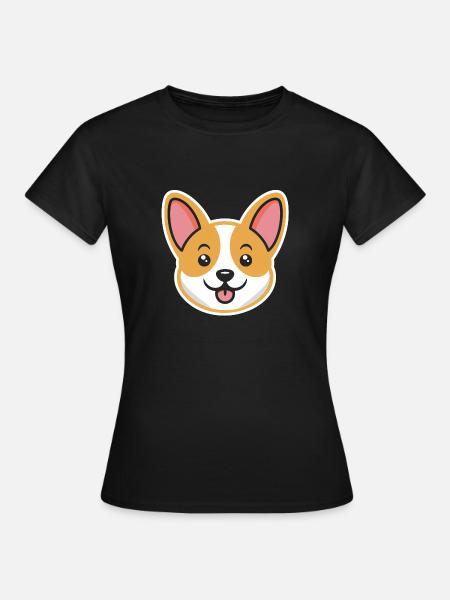 Corgi - Frauen T-Shirt - Schwarz