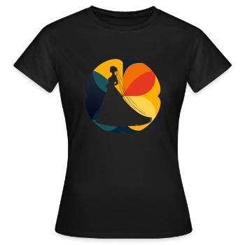 Braut Hochzeitsvorbereitungen Brautkleid - Frauen T-Shirt - Schwarz - Vorne - AI Model Female 172 dark (172cm)