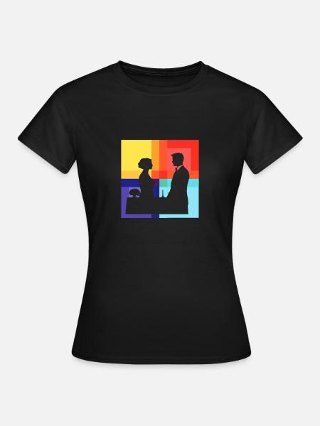 Ehefrau Verlobung Zweisamkeit - Frauen T-Shirt - Schwarz