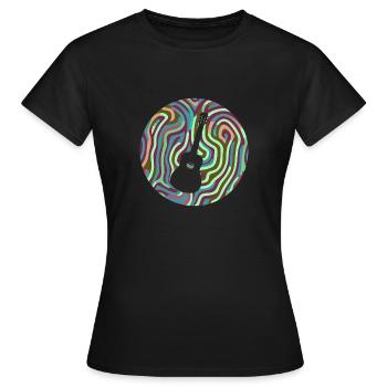 Gitarre Elektrogitarre Shouter - Frauen T-Shirt - Schwarz - Vorne - AI Model Female 172 dark (172cm)