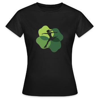 skating performance running - Women's T-Shirt - black - Front - AI Model Female 172 dark (172cm)