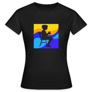 Knitting Winter DIY - Women's T-Shirt - black - Front - AI Model Female 172 dark (172cm)