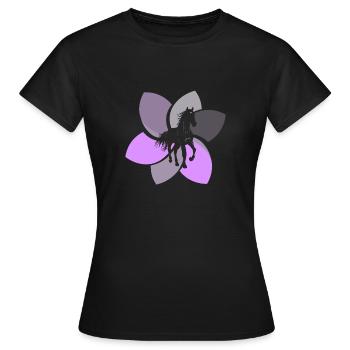 Cheval Tête de cheval - T-shirt Femme - noir - Devant - AI Model Female 172 dark (172cm)