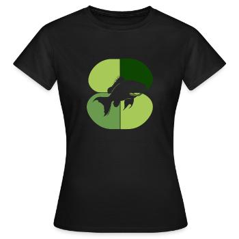 Barsch Karpfenangeln - Frauen T-Shirt - Schwarz - Vorne - AI Model Female 172 dark (172cm)