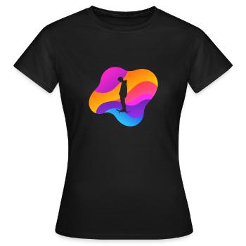 Skating Skate Kickflip - Women's T-Shirt - black - Front - AI Model Female 172 dark (172cm)