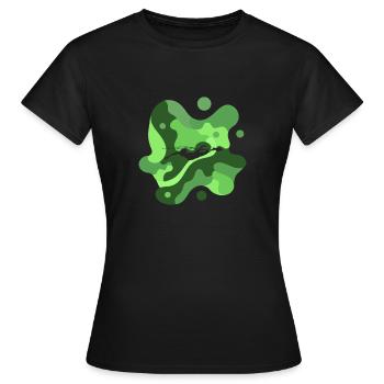 Brustschwimmen Schwimmen Taucherbrille - Frauen T-Shirt - Schwarz - Vorne - AI Model Female 172 dark (172cm)