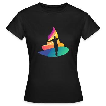 Tanzen Modern Foxtrott - Frauen T-Shirt - Schwarz - Vorne - AI Model Female 172 dark (172cm)
