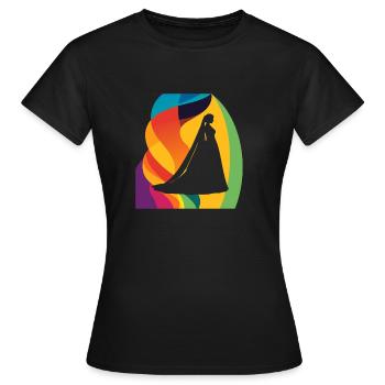 Mariée Mariage Préparatifs Fiançailles - T-shirt Femme - noir - Devant - AI Model Female 172 dark (172cm)