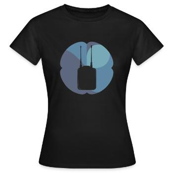 Amateurfunk Funkamateure - Frauen T-Shirt - Schwarz - Vorne - AI Model Female 172 dark (172cm)