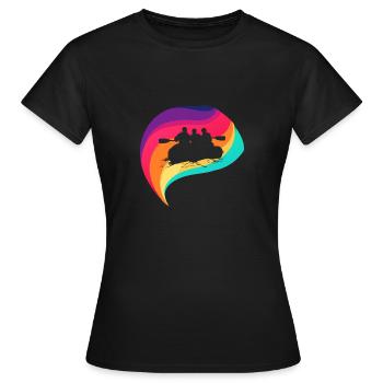 Aviron Ruisseau Paddle - T-shirt Femme - noir - Devant - AI Model Female 172 dark (172cm)