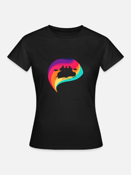 Rudern Bach Paddeln - Frauen T-Shirt - Schwarz