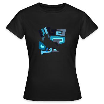 Pigeon pigeon dung - Women's T-Shirt - black - Front - AI Model Female 172 dark (172cm)
