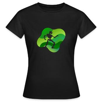 Technologie robotique - T-shirt Femme - noir - Devant - AI Model Female 172 dark (172cm)