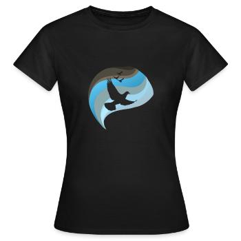 Colombe de la Paix Colombe Oeuf Colombes - T-shirt Femme - noir - Devant - AI Model Female 172 dark (172cm)