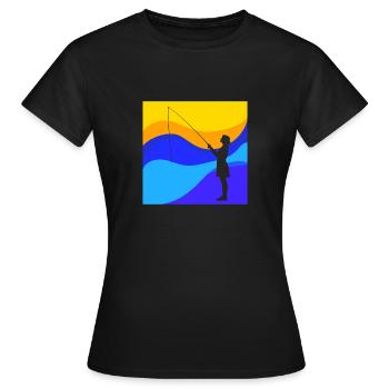 Magnetfischen Metall Schatzsuche - Frauen T-Shirt - Schwarz - Vorne - AI Model Female 172 dark (172cm)